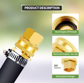 LitOrange 3/4 GHT to 1/2 NPT adapter fits standard fittings for versatile use.