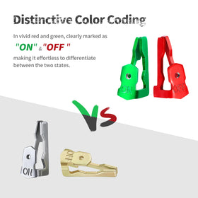 LitOrange color-coded trippers improve on/off visibility during setup.