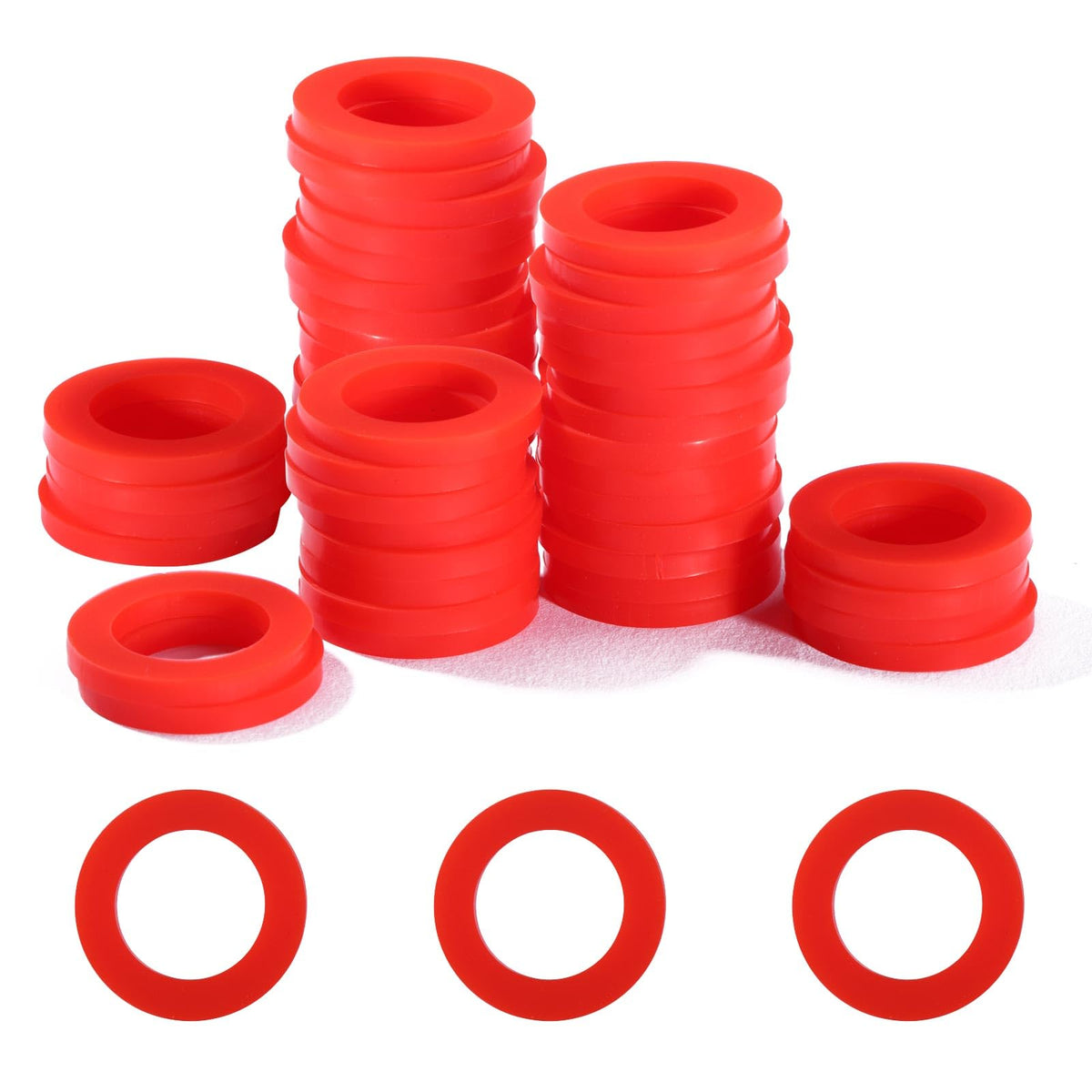 LitOrange fifty-pack hose washers red with 50 pieces for reliable 3/4-inch connections.