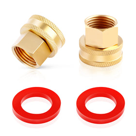 LitOrange lead-free brass connector ensures a clean, leak-free garden hose seal.