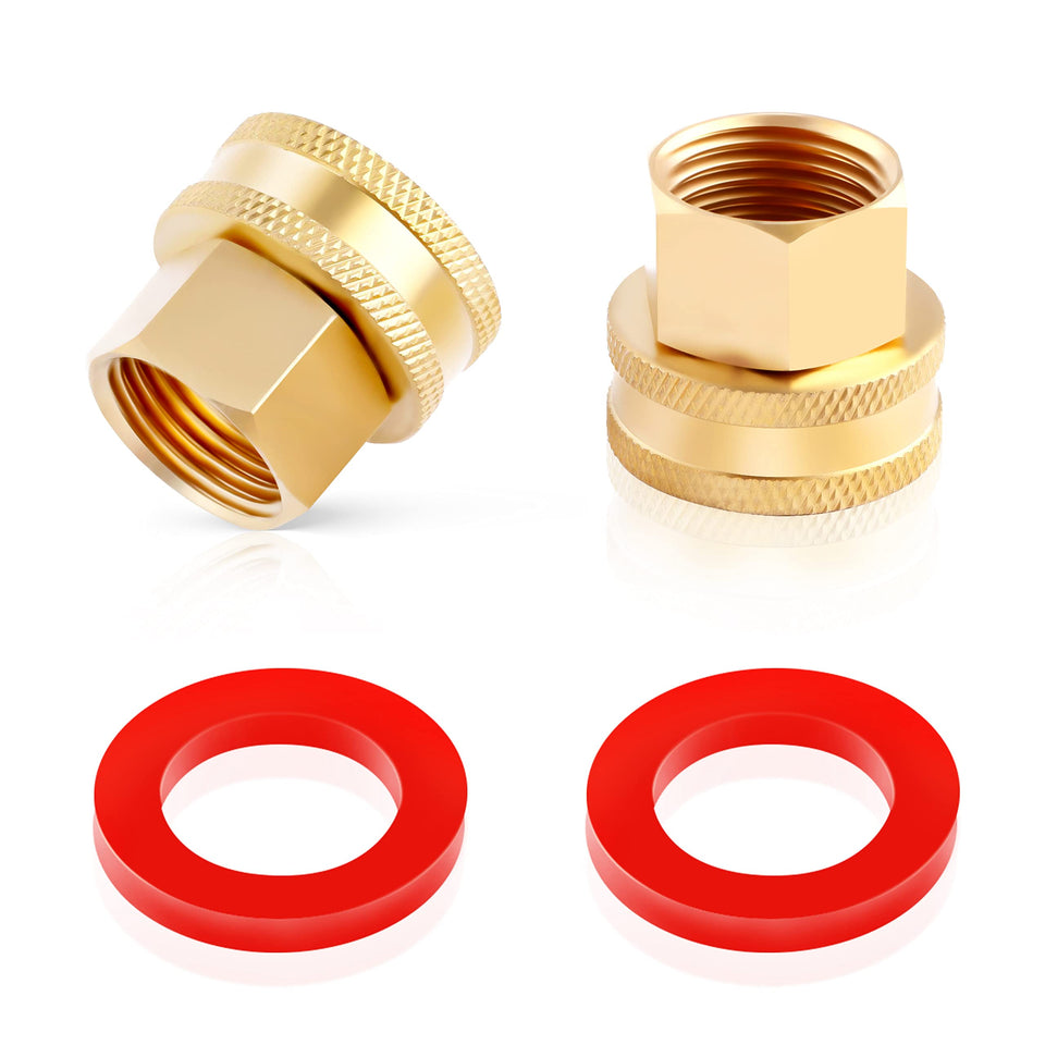 LitOrange lead-free brass connector ensures a clean, leak-free garden hose seal.