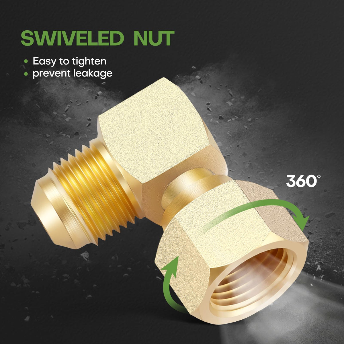 LitOrange LP gas ready elbow connector supports natural gas and fuel lines.