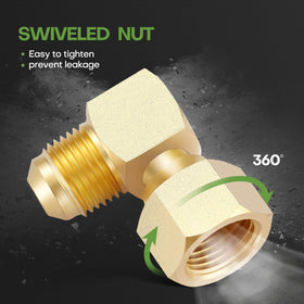 LitOrange LP gas ready elbow connector supports natural gas and fuel lines.