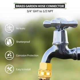 LitOrange quick-swivel connector promotes effortless, tangle-free hose setup.