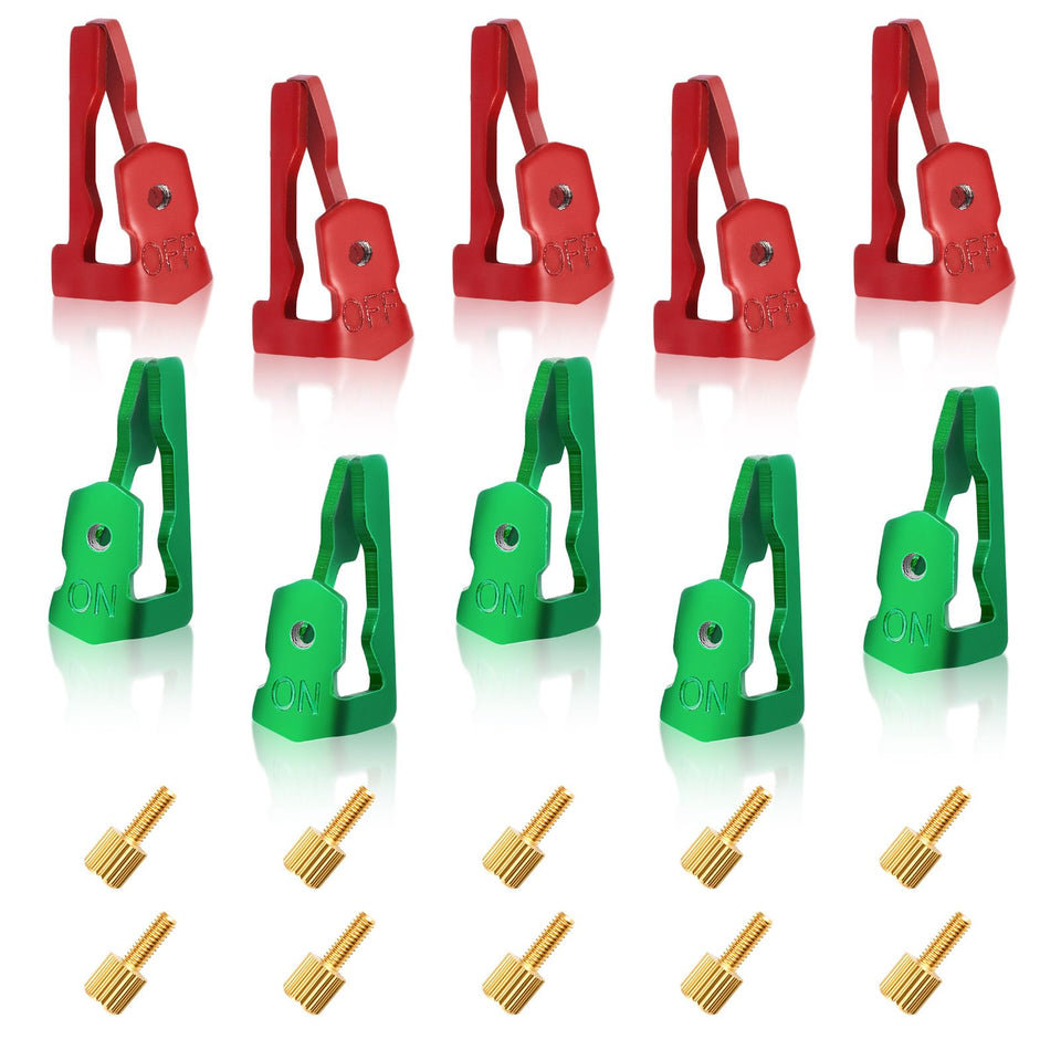 LitOrange red and green trippers labeled for easy on-off control.