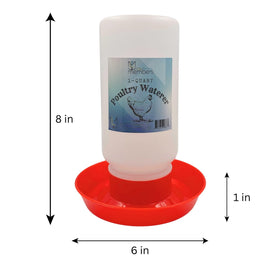 Little Family Members chick drinker with transparent body for easy water level monitoring