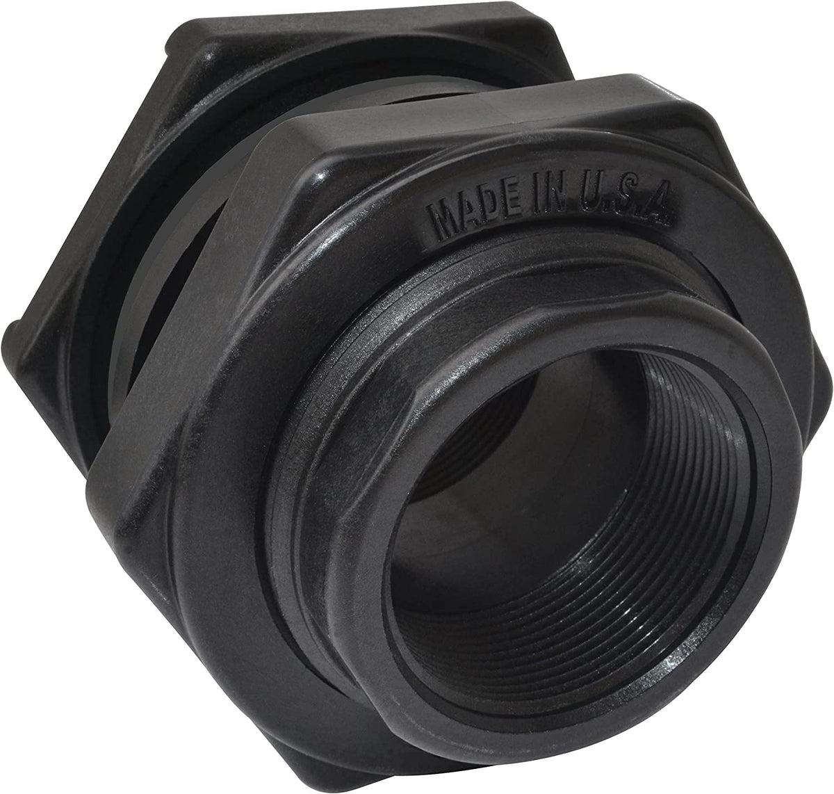 Little Giant AD-BH-2 bulkhead fitting enables secure 2-inch tank connections.