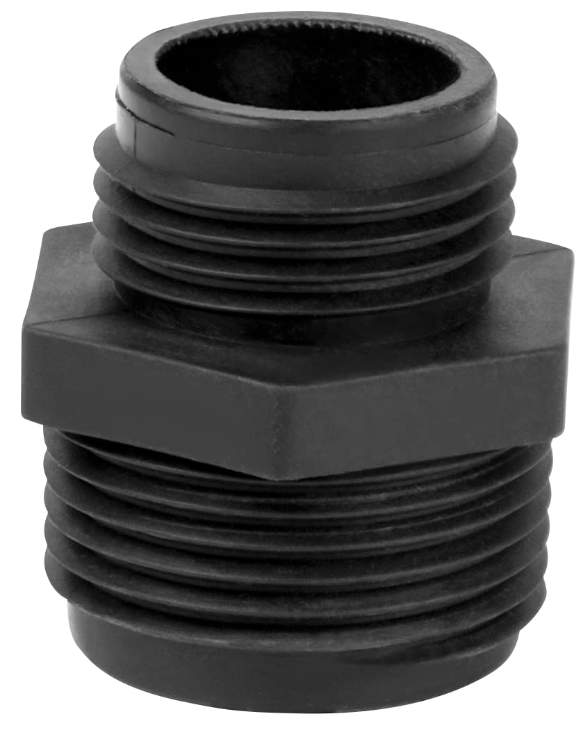 Little Giant GH-1 discharge adapter for 1-inch FNPT to 3/4-inch hose connections.