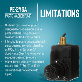 Little Giant PE-2YSA shaft seal with Viton for solvent tolerance