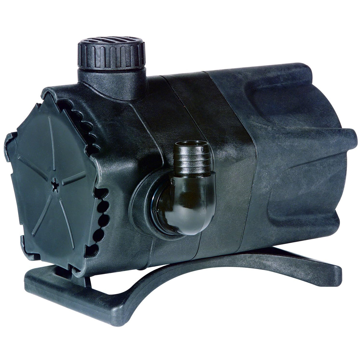 Little Giant WGP-95-PW dual discharge pump powers two water features with simultaneous flow.