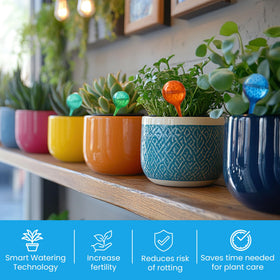 Little Green Leaf gift-ready watering bulbs make a stylish plant lover present.