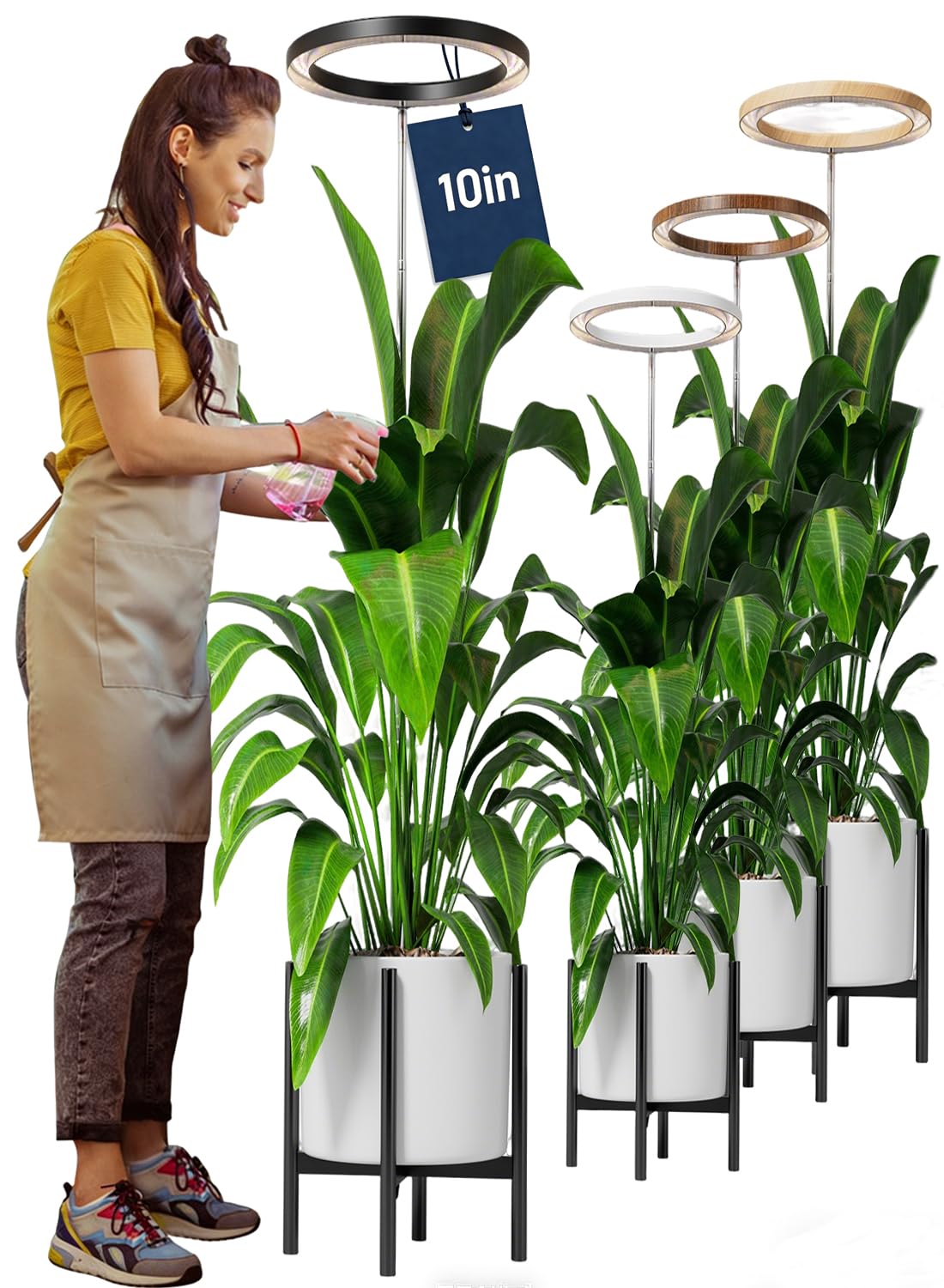 Little Joke 10-inch ring grow light, full spectrum for large indoor plants