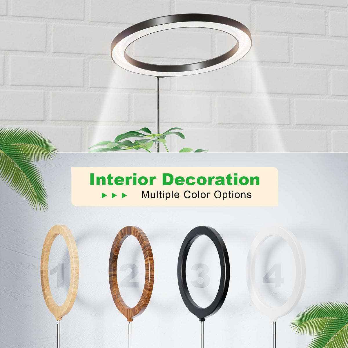 Little Joke LED ring light installed in pot for steady growth