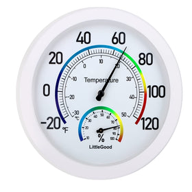 LittleGood 6 inch indoor thermometer dial with clear readouts for easy viewing