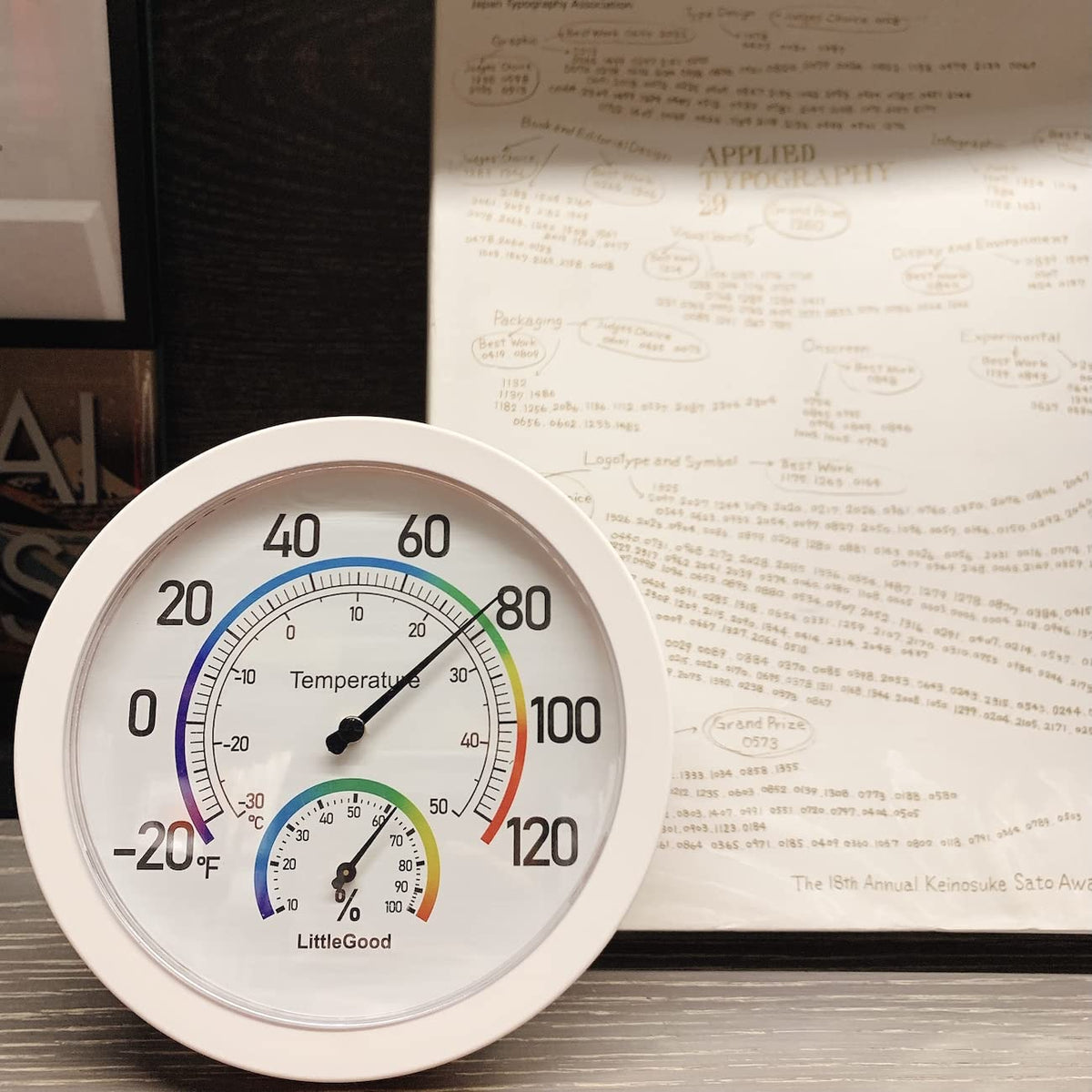 LittleGood desktop stand lets it sit on a table or shelf for quick checks