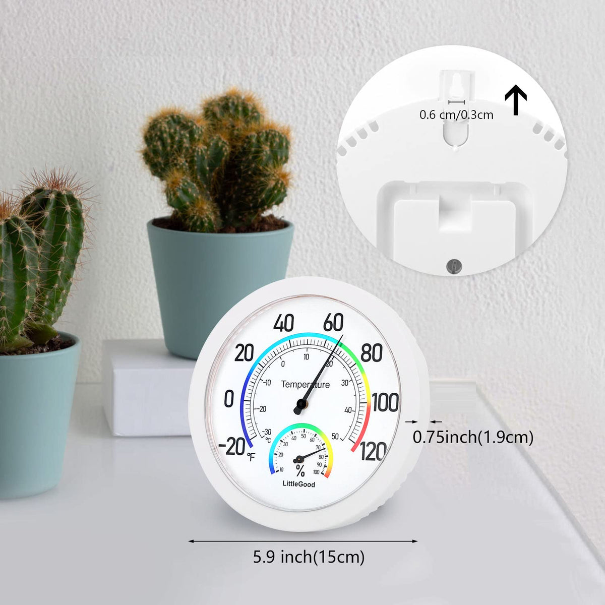 LittleGood wall mount option keeps climate info visible