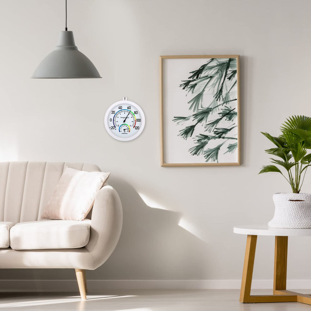 LittleGood white ABS shell thermometer blends with any decor