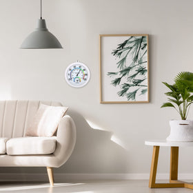 LittleGood white ABS shell thermometer blends with any decor