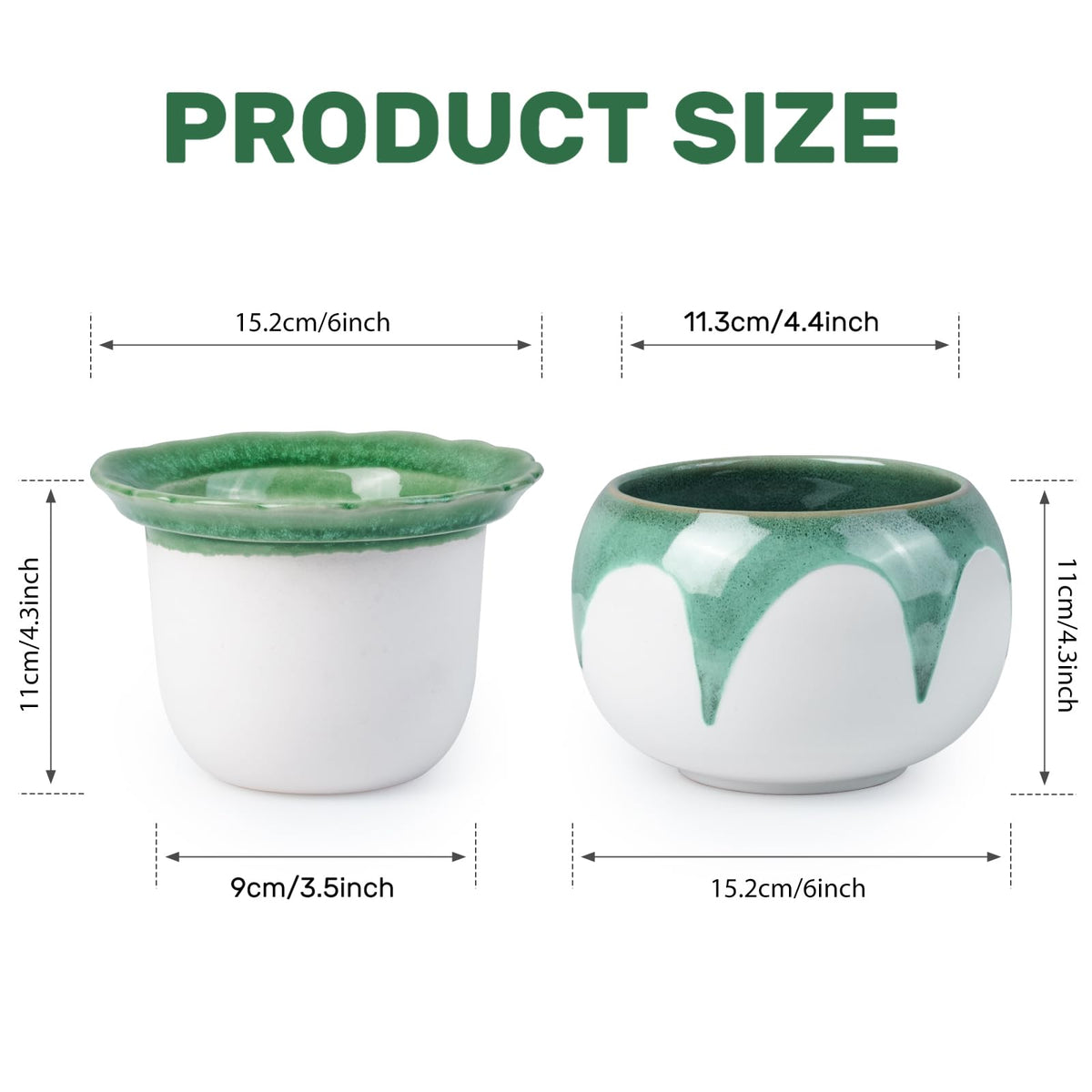 LITUDISO African violet pot inner view showing moisture-absorption ceramic design