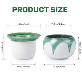 LITUDISO African violet pot inner view showing moisture-absorption ceramic design