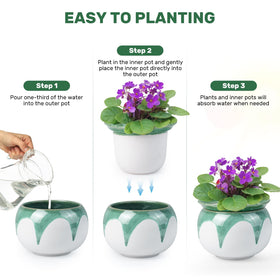 LITUDISO ceramic inner pot with absorbent kaolin for moisture retention
