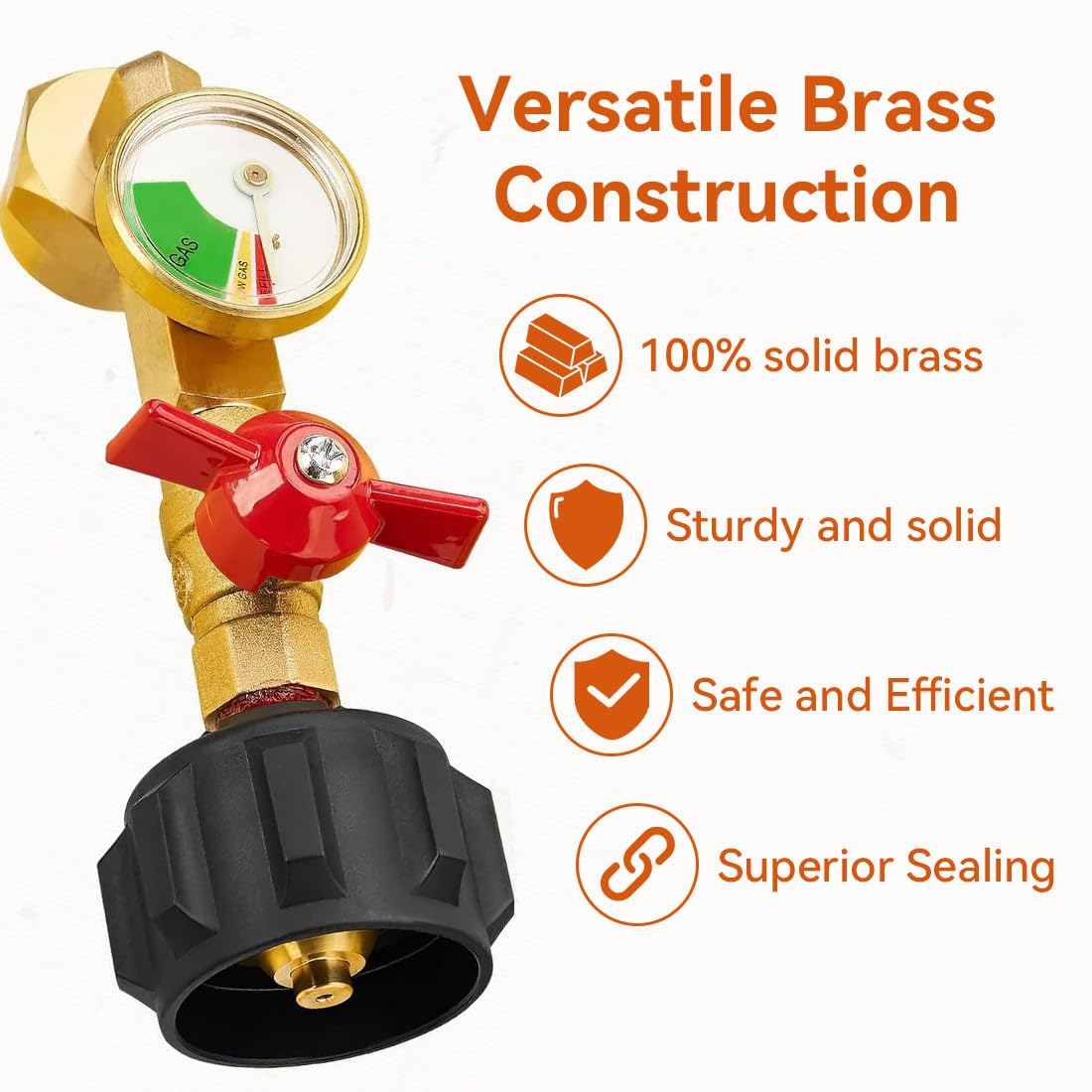 Liucocotos 5-40 lb to 1 lb cylinder compatibility enables on site top ups.