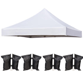 LIUJIAYI 10x10 canopy top cover, front view shows durable white finish.