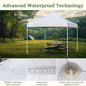 LIUJIAYI 10x10 canopy top cover, reinforced double-stitched seams in focus.