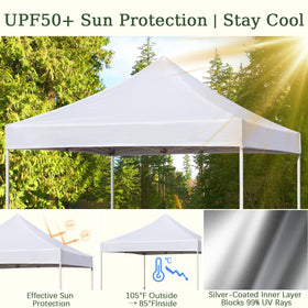 LIUJIAYI 10x10 canopy top cover, waterproof sealing and heavy-duty seams in action.
