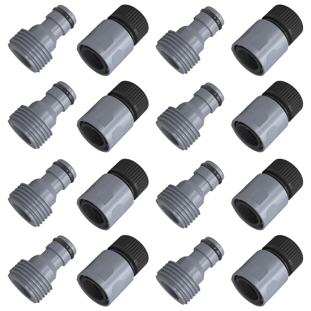 LIULO TOOL 8 sets garden hose quick connector bundle for versatile watering setups