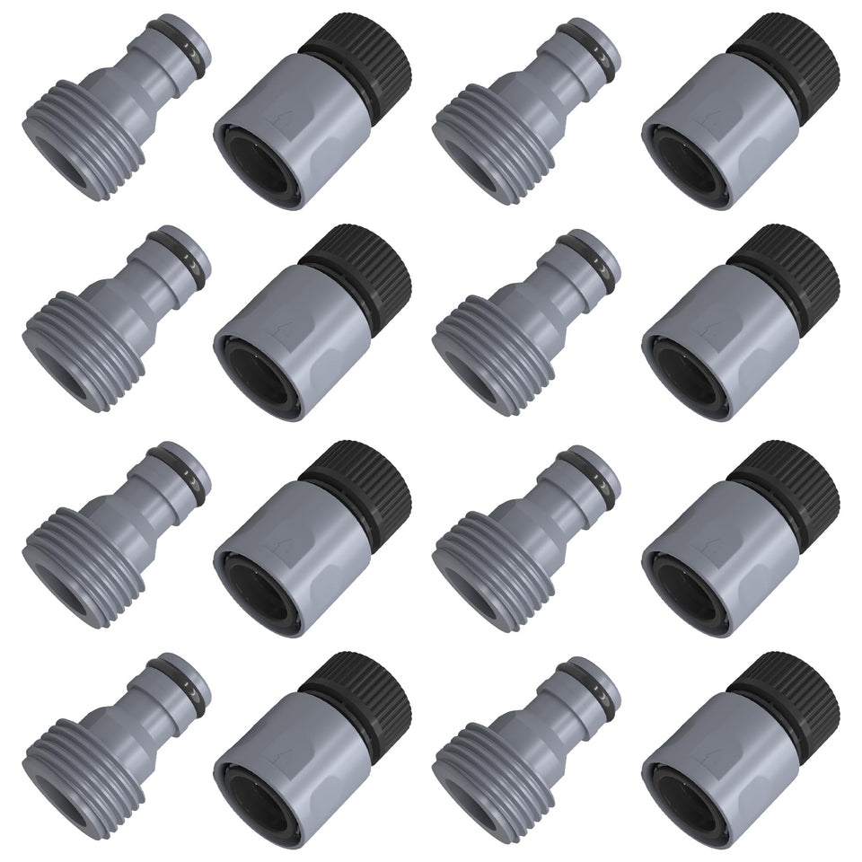 LIULO TOOL 8 sets garden hose quick connector bundle for versatile watering setups