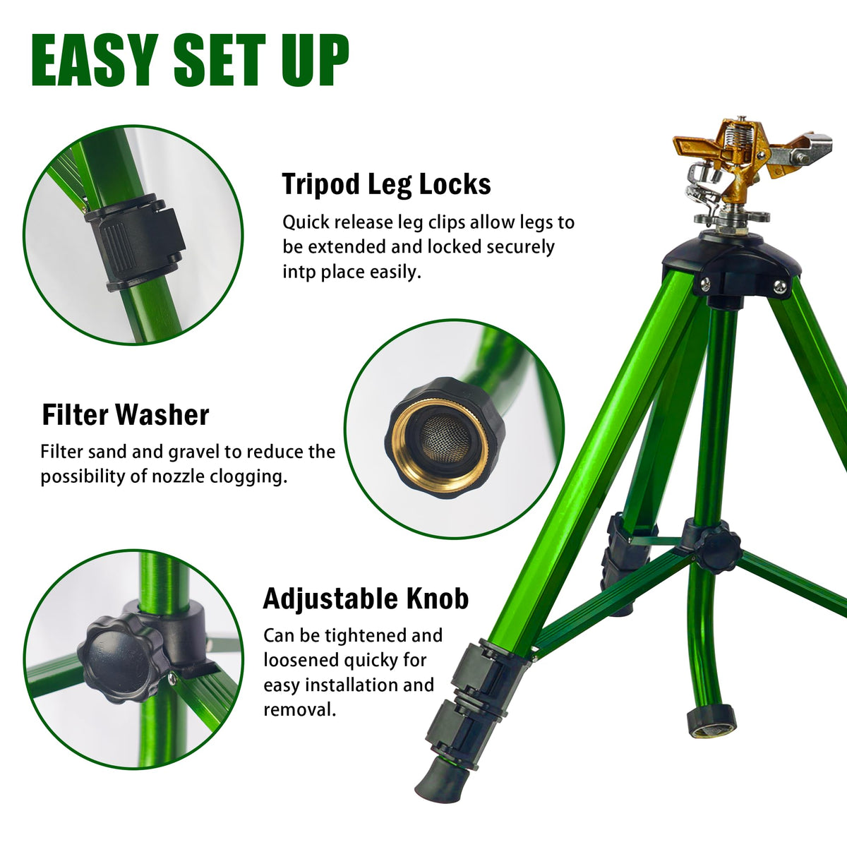 LIULO TOOL adjustable tripod height for flexible watering