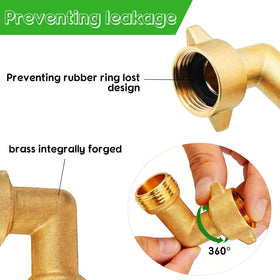 LIULO TOOL brass hose elbow 90-degree side angle, prevents kinking and reduces strain.
