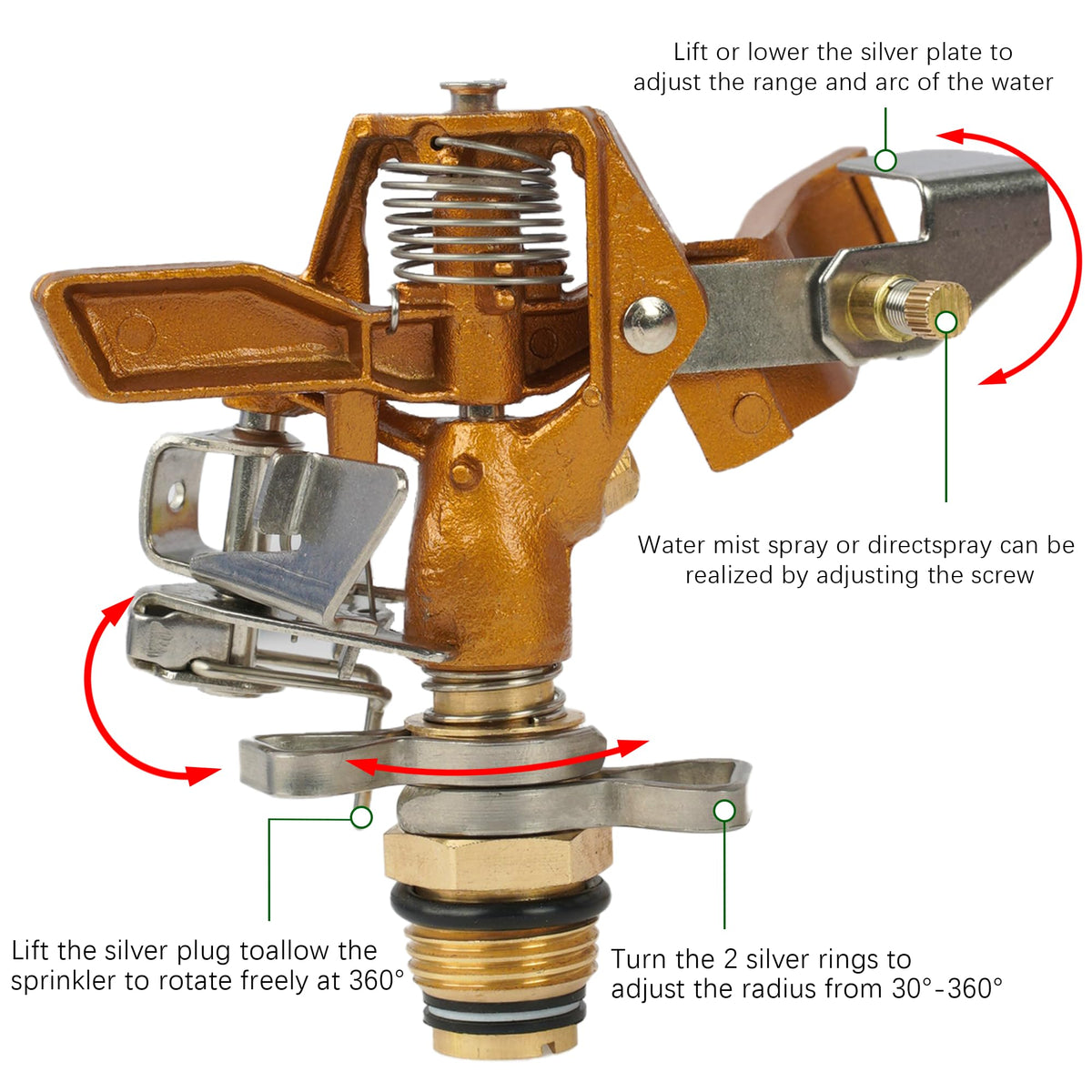 LIULO TOOL brass sprinkler head delivering durable, high-pressure performance