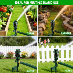 LIULO TOOL gear-drive sprinkler cone pattern for angled irrigation