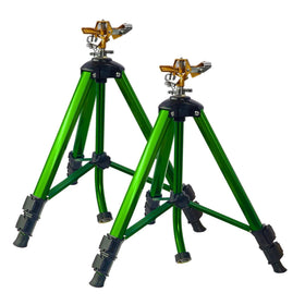 LIULO TOOL impact sprinkler on a tripod base for even lawn irrigation