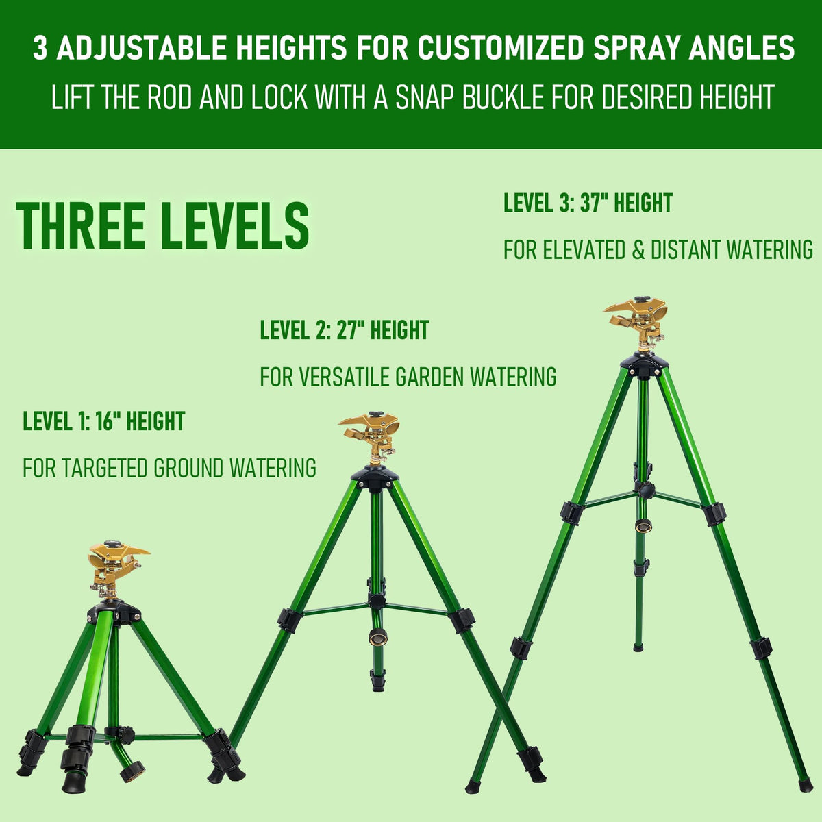 LIULO TOOL height-adjustment feature for flexible plant spacing.