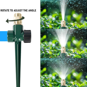 LIULO TOOL lawn sprinkler 360-degree adjustable nozzle for even coverage.