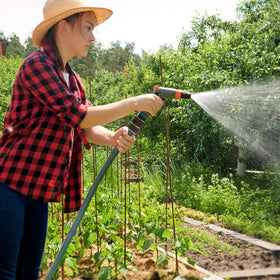 LIULO TOOL lightweight aluminum design reduces fatigue during long watering sessions.