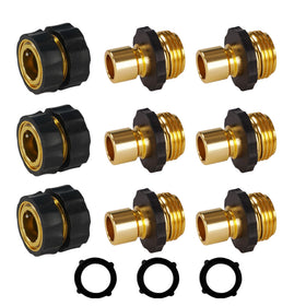 LIULO TOOL quick-connect fittings close-up showing durable aluminum construction for leak-free connections.