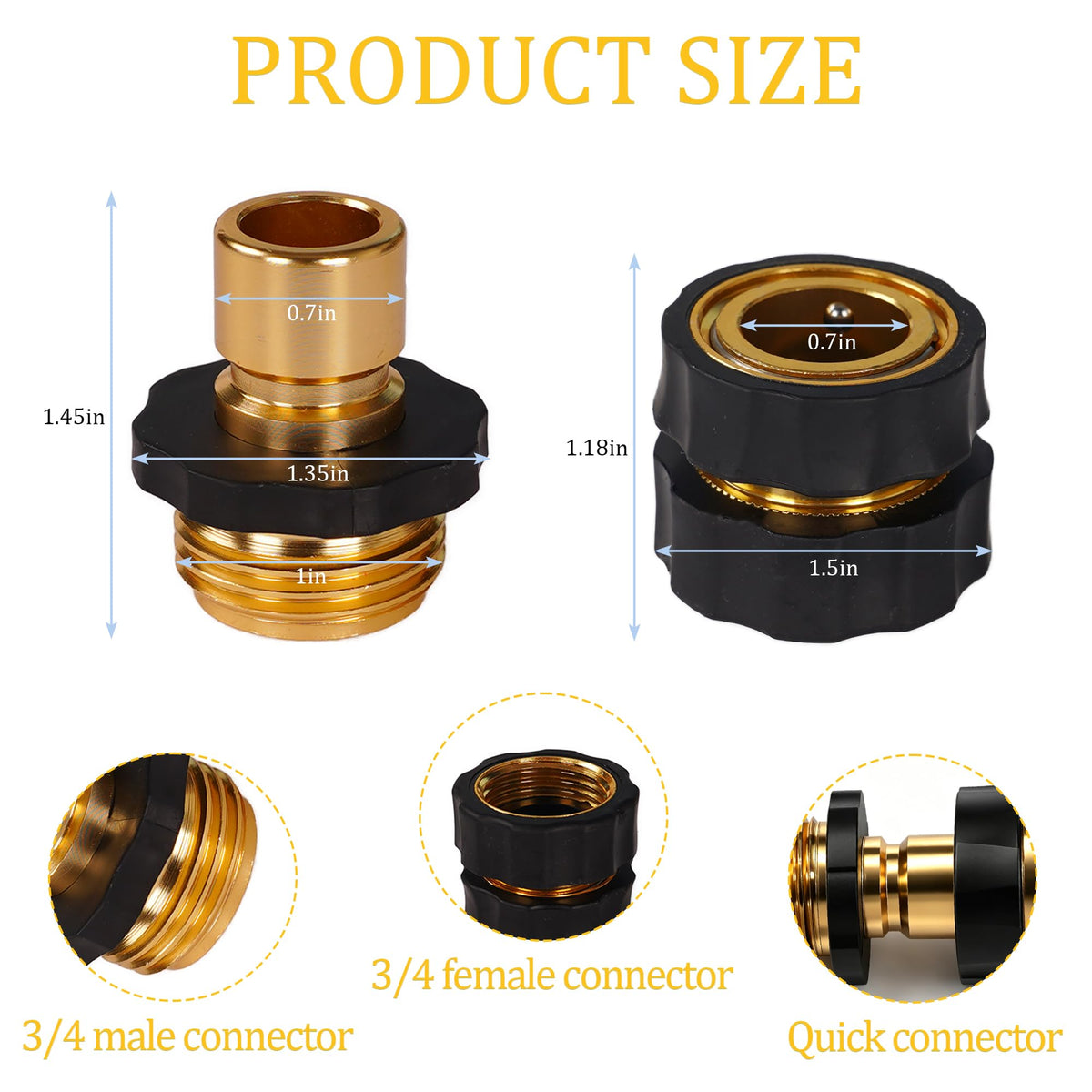 LIULO TOOL male and female connectors with effortless quick release