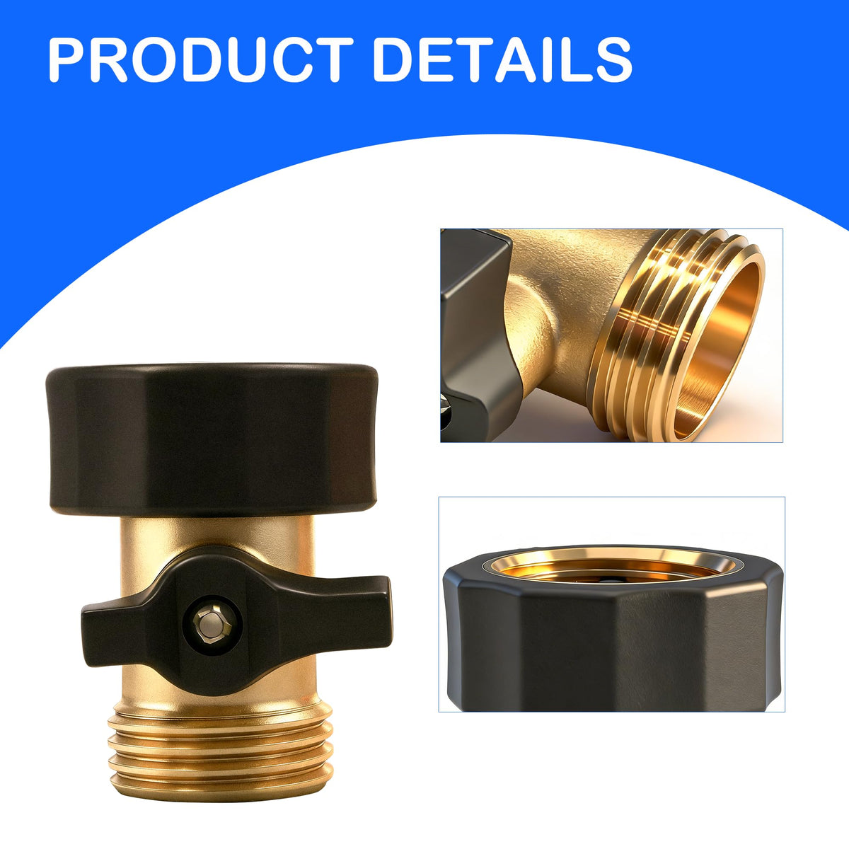 LIULO TOOL solid brass construction resists rust in outdoor use.
