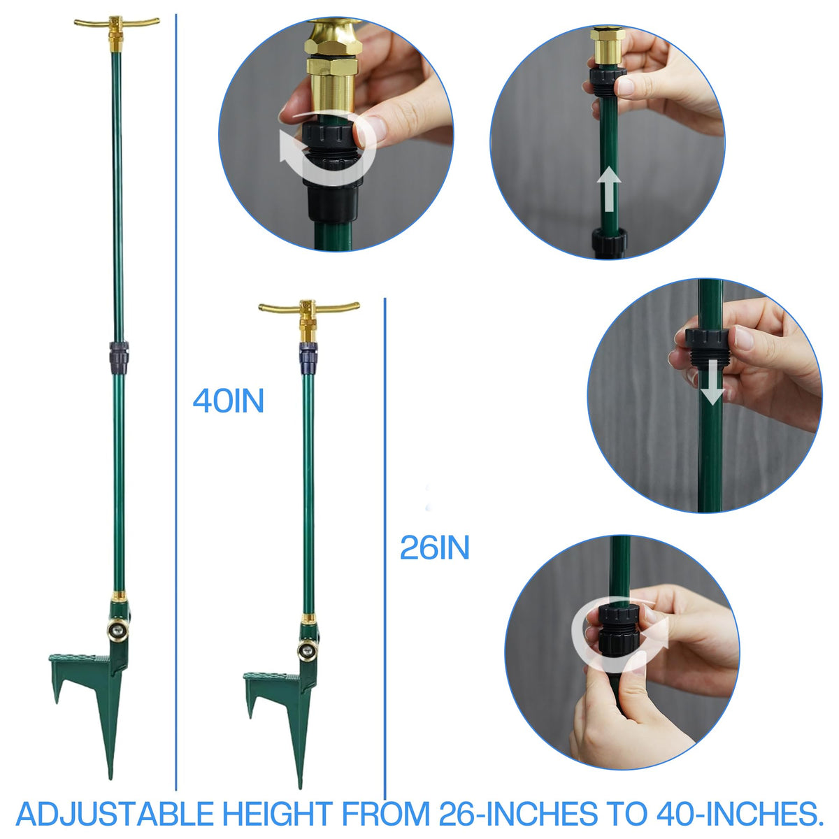 LIULO TOOL spike base plug securement for quick, tool-free installation.