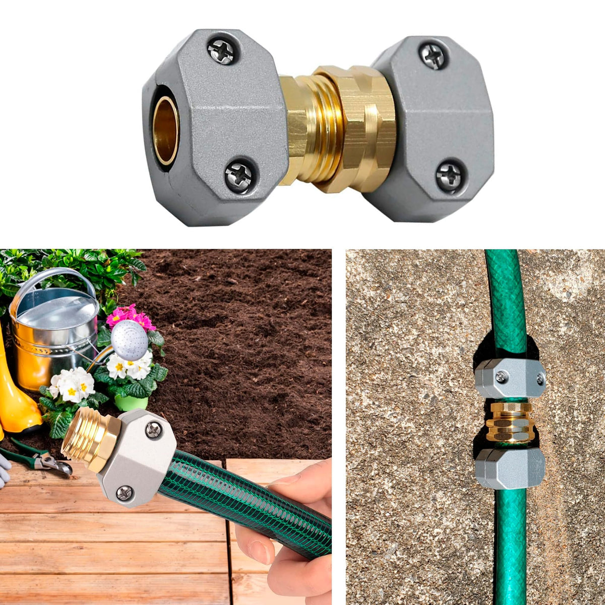 LIULO TOOL US-thread connectors for 3/4 and 5/8 inch hoses.