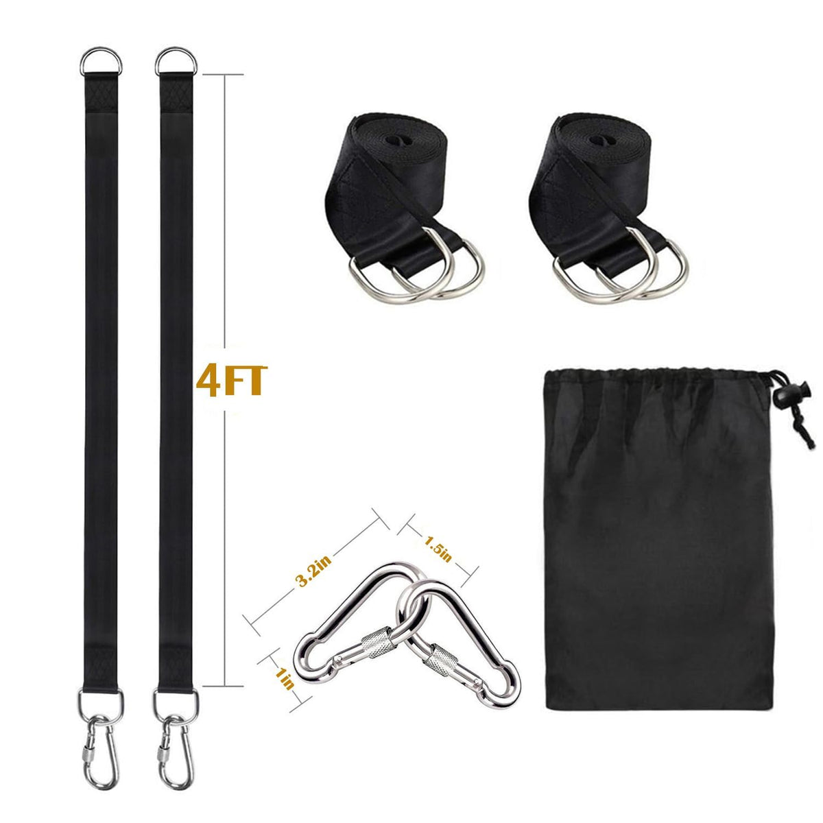 LIVEKOOQ heavy-duty carabiners ensure secure, quick attachment