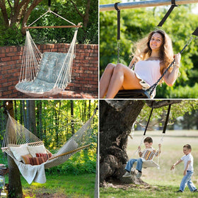 LIVEKOOQ versatile-swing compatibility fits tree, porch, and garden swings