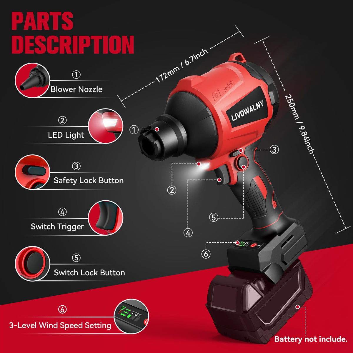 LIVOWALNY brushless motor interior demonstrates efficient performance