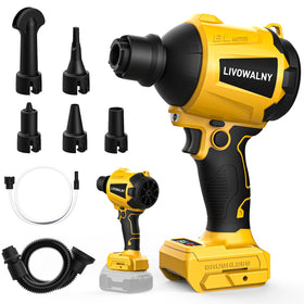 LIVOWALNY cordless dust blower with nozzle set for precise debris removal