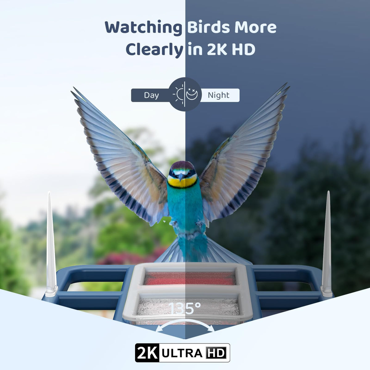 LIWAN Bird Feeder with Camera instant alerts notify you when birds arrive.