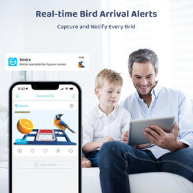 LIWAN Bird Feeder with Camera 2.4GHz WiFi keeps you connected to feather visitors.